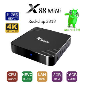 Mini TV Box ME X88 con Android 9.0, RK3318 Quad Core, 4K, 2GB, 16GB, USB 3.0, Wifi 2.4G, 100M, X88mini, H.265 - Product Image 4