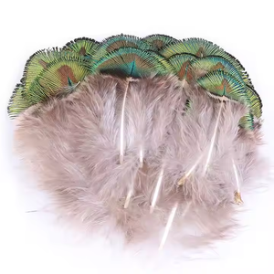 Plume de paon irisée en coquille d'or naturel petit plumage de <span class=keywords><strong>faisan</strong></span> pour la décoration de robe bricolage fait à la main fabrication de bijoux - Product Image 2