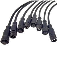 Connecteur d'alimentation étanche OSTAI M12/M14 IP68, 2, 3 ou 4 broches, mâle/femelle, câble d'extension extérieur, contact en cuivre, 300V 5A