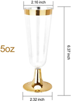 150ML jetable Transparent rouge Win Champagne gobelet tasse Rose or crème glacée classique Design créatif tasse de Style personnalisé