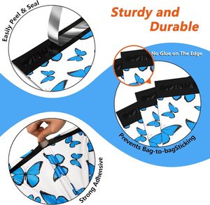 Bolsas de Envío con Estampado de Mariposas para Ropa - Sobres de Correo Impermeables y Resistentes a Desgarros - Bolsas de Embalaje Autosellables - Product Image 3