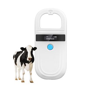 Lecteur d'étiquettes auriculaires pour animaux 125 kHz 134,2 kHz, portable, blanc, à très faible consommation d'énergie, avec enregistrement des données pour la volaille - Product Image 1