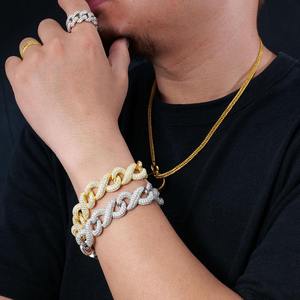 Bracelet tendance en argent sterling 925 avec moissanite taille brillant rond pour bijoux de style hip-hop urbain - Product Image 5