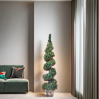 Gros nouveau design arbres à feuilles persistantes en spirale grand bonsaï arbres fruitiers artificiels pour la décoration intérieure