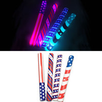 Bâtons en mousse lumineux LED néon écologiques fantaisie en gros, personnalisables pour les fêtes - Noël, Halloween, 4 juillet
