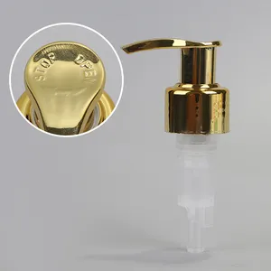 غسول بمفتاح ذهبي من الألومنيوم بالألوان UV مضخة لوشن يدوية للجسم مضخة لوشن لزجاجة المياه
