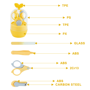 Kit de manucure et pédicure <span class=keywords><strong>pour</strong></span> bébé nouveau-né nourrisson tout-petit Coupe-ongles ciseaux <span class=keywords><strong>lime</strong></span> à ongles et pince à épiler - Product Image 4