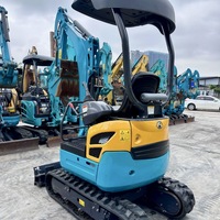 Mini-excavatrice compacte d'occasion Kubota U17 de 1,7 tonne à bras zéro pour la construction