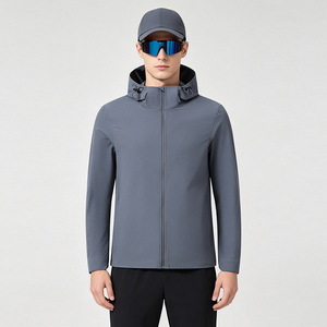 Veste imperméable coupe-vent à capuche pour homme, légère, séchage rapide, pliable, idéale pour la randonnée, les voyages et les trajets quotidiens - Product Image 1