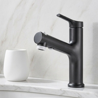 Robinet de lavabo moderne à trois modes avec cartouche céramique premium, à commande extractible, pour salle de bain, vente directe usine