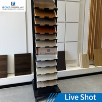 Boya Xxl231 Présentoir de porte en métal pour carreaux, personnalisable, amovible, de luxe, facile à monter, double rangée, vertical, simple, pliable et portable