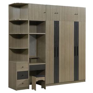 ตู้เสื้อผ้าแบบ 3 ประตูสำหรับห้องพักขนาดเล็ก ดีไซน์ตู้เสื้อผ้าสำหรับห้องนอน ตู้เสื้อผ้าไม้วอลนัท - Product Image 6