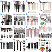 Daily Queen & Mor-phe 8pcs Kuas Makeup Wajah Bulu Kambing Gagang Kayu Ganda Aplikasi Halus Bulu Padat Label Pribadi