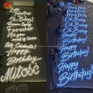 SMOOTH Customized Letters Champagne <b>Wall</b> Decoration RGB Neon <b>Lights</b> For Wedding Party Champagne <b>Wall</b> Decoration - Product Image 5