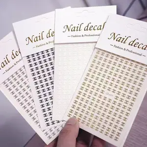 Personalized decorative art nail enhancement logo pressed onto hot nail stickers
