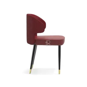 Fabricante profissional de cadeiras de restaurante com perna de metal para cafeteria de móveis de restaurante, design moderno personalizado