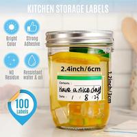Etiquetas Adhesivas Rectangulares Personalizadas Multicolores Removibles e Impermeables para Refrigerador, Etiquetas de Fecha de Almacenamiento de Alimentos para Congelador