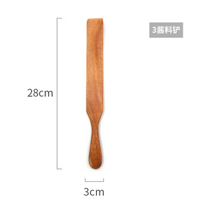 Wood Spatula Set 5 Pieces Natural Wooden Utensils For Cooking Kitchen Tools - Product Image 4