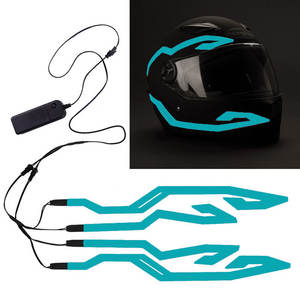 Kit de casque de <span class=keywords><strong>moto</strong></span> étanche RTS Bande lumineuse froide LED pour vélo <span class=keywords><strong>Autocollant</strong></span> EL avec 4 feux d'avertissement clignotants pour la conduite de nuit - Product Image 3