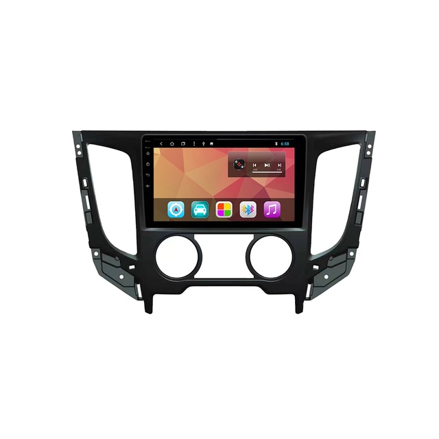 Android Car Radio with GPS Navigation DVD Player Touch Screen for Mitsubishi Triton L200 Manual AC