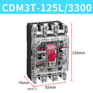 Disjoncteur modulaire Delixi CDM3T-125L/3300 100A 125A transparent 3P – Catégorie de produit - Product Image 2