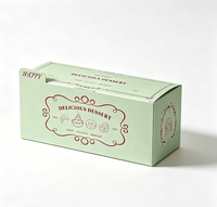 Boîte cadeau en papier imprimé rétro française, boîte à dessert pliable pour bonbons, biscuits, friandises, emballage pour fêtes et cadeaux de fête