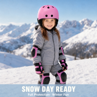Ensemble casque et protections de ski pour enfants et adultes, ABS EPS, pour vélo, trottinette, léger, réglable, ventilé, unisexe
