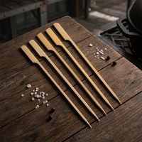 Piques à barbecue jetables en bambou de 9 cm pour grillades et burgers, personnalisables avec logo, ensemble d'outils de barbecue, pour la cuisine et les fêtes