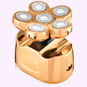 Cortapelos eléctrico de seguridad para hombres, máquina de afeitar portátil impermeable de 6 cuchillas, para peluquero, de fábrica China - Product Image 1