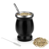 Vente directe d'usine, gourde en acier inoxydable à double paroi de 8 oz, tasse à yerba mate, gobelet Madai avec paille bombilla