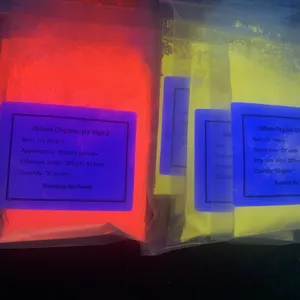 Vendita calda invisibile blu rosso 365nm Uv fluorescente pigmenti in polvere Uv fluorescente colorante per UV visible di sicurezza inchiostro
