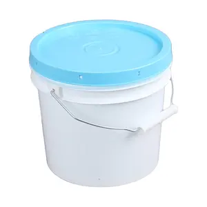 Venta al por mayor 0.5L-50L PP Cubos de pintura de cubo de plástico de grado alimenticio de 5 galones con tapas Mango Barril de agua de plástico