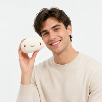 Porte-clés pendentif en peluche personnalisé OEM avec rembourrage en coton PP, inodore, taille adaptable, unisexe, cadeau d'anniversaire