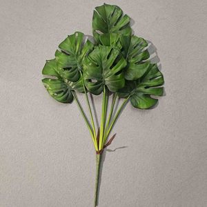 Piante Artificiali al Tatto Realistico, Foglie in Lattice Verde, Monstera per Decorazioni di Matrimoni, Interni, Pareti, Case e Stanze - Product Image 2
