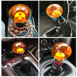 Pommeau de levier de vitesse universel style Dragon Ball 1-7 étoiles, sphérique en acrylique, pour course, avec 3 adaptateurs de filetage, léger, 54 mm - Product Image 6