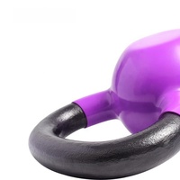 Ensemble de kettlebells réglables en fonte VIGFIT, vente en gros, 4-20 kg, revêtement PVC, vinyle, néoprène, codage couleur, entraînement de force commercial