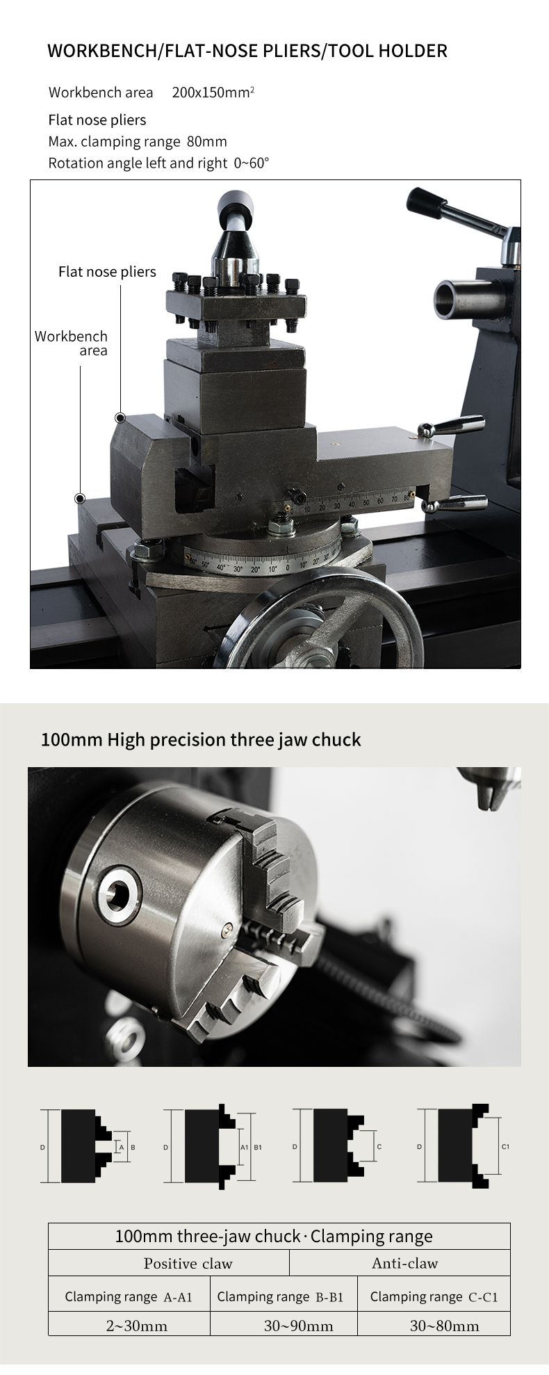 combo mill drill lathe machine CT400 mini 3in1lathe multi-purpose lathe machine with competitive price