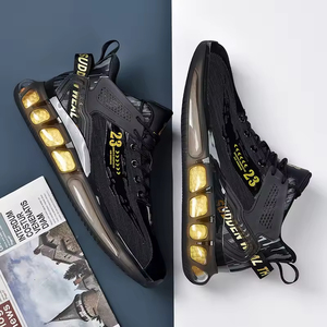 Chaussures de course tendance pour hommes, légères, avec semelle épaisse et amorti, fermeture à lacets, confortables, EVA PU-Gummi - Product Image 4