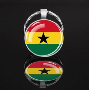 Porte-clés et pendentif de sac en verre, motif drapeau national égyptien, avec fleur en cristal, bijou souvenir de <span class=keywords><strong>voyage</strong></span> - Product Image 3