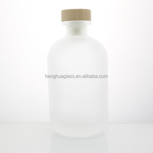 Personalizado de alta calidad 100mL 250ml 375ml 500ml Frosted Clear Round Beverage <span class=keywords><strong>Gin</strong></span> Whisky Vodka Spirits Licor Botellas de vidrio con corcho - Product Image 4