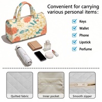 Sac à main brodé personnalisé avec imprimé floral hawaïen Puakenikeni et hibiscus des Fidji, idéal pour le shopping, les voyages et le quotidien