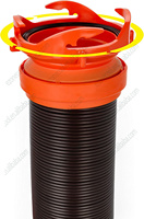 Kit de tuyau d'évacuation pour camping-car de 15 à 20 pieds, coudière transparente pivotante avec raccord de station de vidange 4-en-1 - Rangement inclus