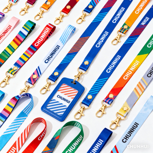 Bán Buôn Tùy Chỉnh Của Phụ Nữ Thân Thiện Với Môi Jacquard Dây Buộc Keychain Cá Nhân Polyester Thăng Hoa Khuyến Mại Móc Khóa - Product Image 4