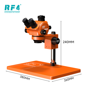 RF4 I17 Optical Trinocular <strong>Microscope</strong> with 10-Inch HD WiFi Monitor for Electronic Component Inspection &amp; Lab Material Analysis - Product Image 3