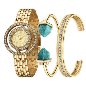 3 件套手表女款腕表黄金防水手镯手表首饰女士女小时休闲石英手表 - Product Image 1