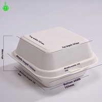 Emballage alimentaire compostable biodégradable 8/9/10 pouces 3 compartiments boîte à lunch en pulpe de bagasse de canne à sucre