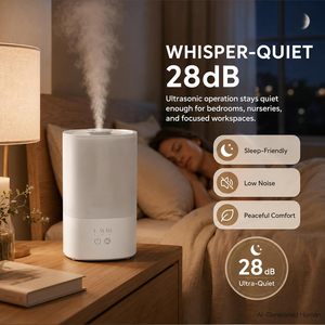Humidificador de Aire Ultrasónico Inteligente Digital Comercial de 3L 4L 5L con Vapor Frío para Habitaciones Grandes y Hogar, con Luz Nocturna de Colores - Product Image 5