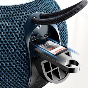 <b>Portable</b> Round Bluetooth Speaker Wireless Sound Light Music Player Supports TF Card Long Playtime <b>Shower</b> Travel Gift - Product Image 3