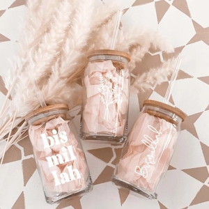 Ramadan <strong>Gifts</strong> <strong>Eid</strong> <strong>Gifts</strong> for Muslims Iced Coffee Cup with Lid and Straw Glass Can Fasting <strong>Eid</strong> <strong>Gift</strong> Bismillah Glass Can Cup - Product Image 2