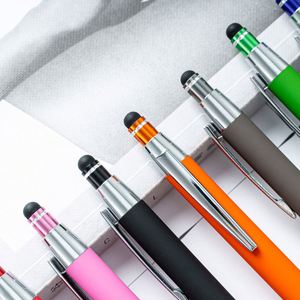 Bolígrafo 2 en 1 Personalizado con Punta Táctil Retráctil y Tinta Negra, Bolígrafo Metálico para Pantallas Táctiles, Punta de 1.0 mm - Product Image 2